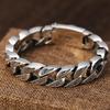 New Fashion Domineering And Rough Vintage Men's Silver Color Bracelet Personality Fashion Locomotive Friends Silver Bracelet