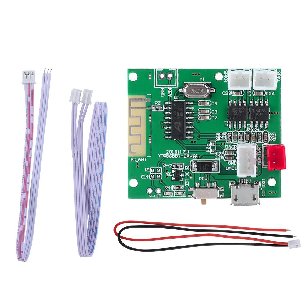 

Bluetooth 5.0 2*5W Amplifier Board AUX o Input Power Amplifier Board 3.7V 5V