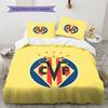 Villarreal CF Pattern Bedding Home Decoration Birthday Gift (1 * duvet cover + 2 * pillowcase, without core)