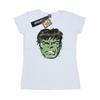 Marvel Womens/Ladies Incredible Hulk Distressed Face Cotton T-Shirt