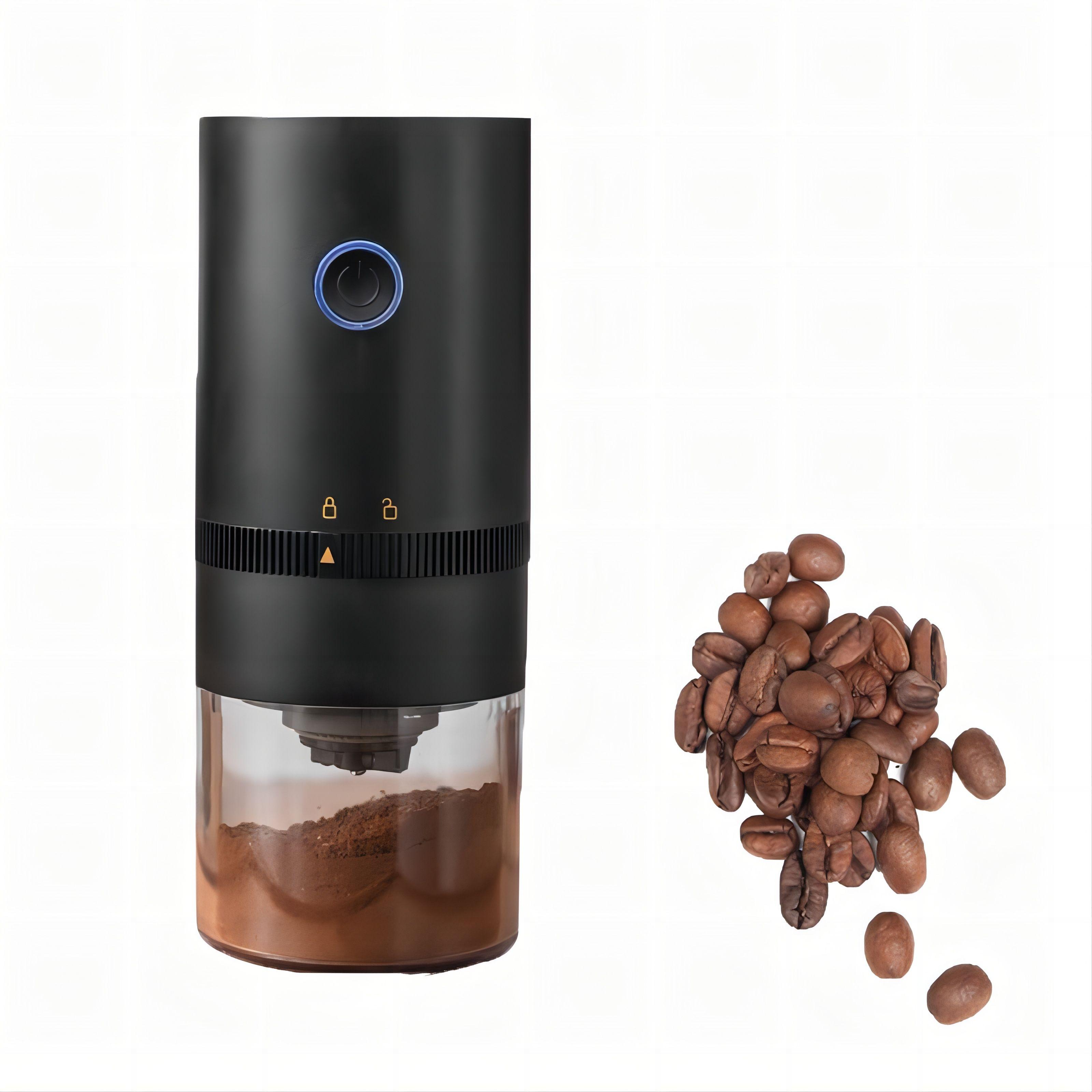 Intelligent mini stainless steel coffee grinder, high-performance USB rechargeable electric burr coffee grinder