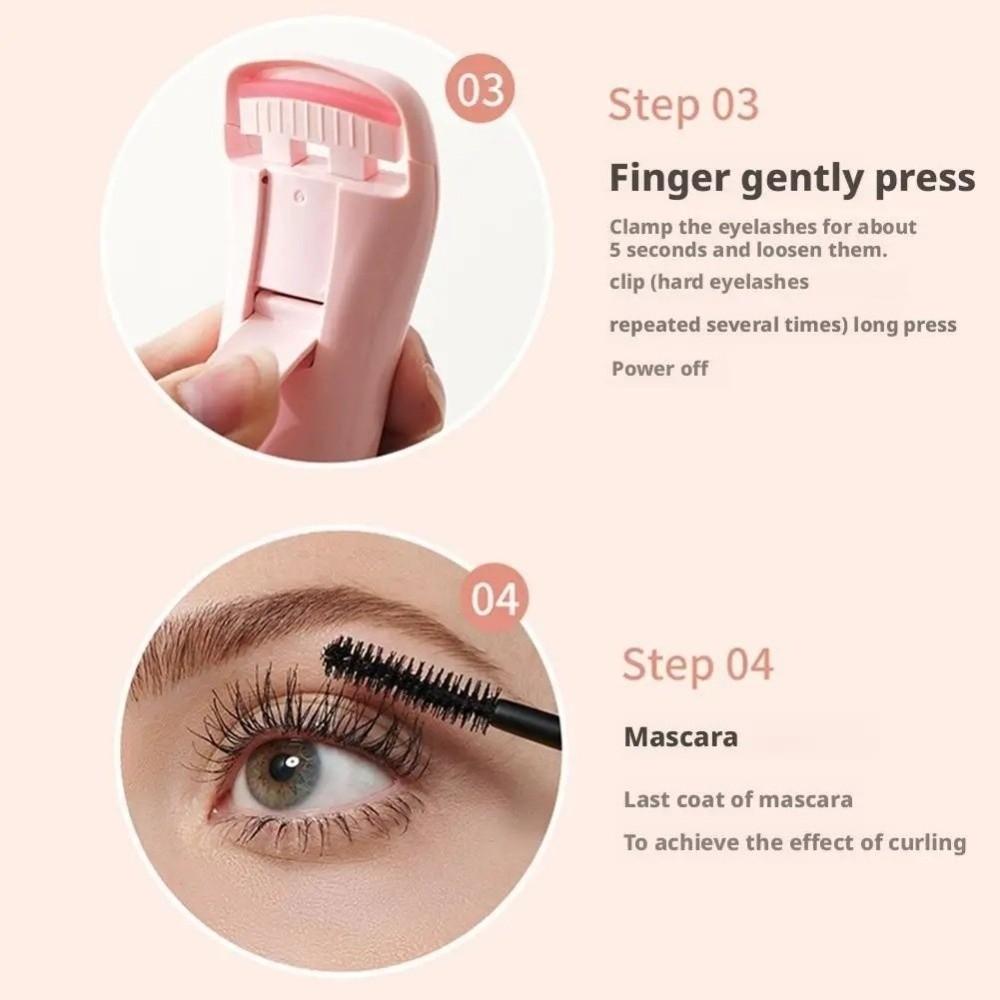 Temperature Control Heated Eyelash Curler Rechargeable Lash Curling Wand Perm Eyelash Curler  Women