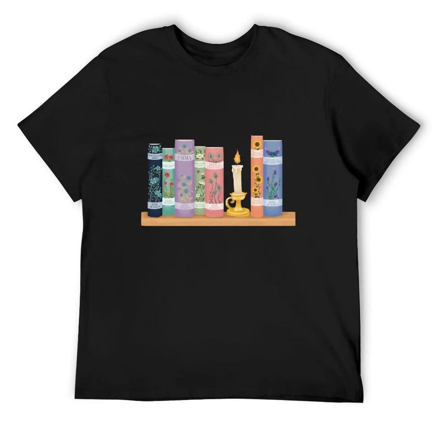 Футболка с полкой Джейн Остин лето 2025 для мальчика графика мужские футболки высокое качество S