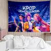 Kpop Hunter5 Tapestry for Bedroom Aesthetic Classroom Tapestries Wall Hanging for Living Room Dorm Office,Ideal Creative Gift