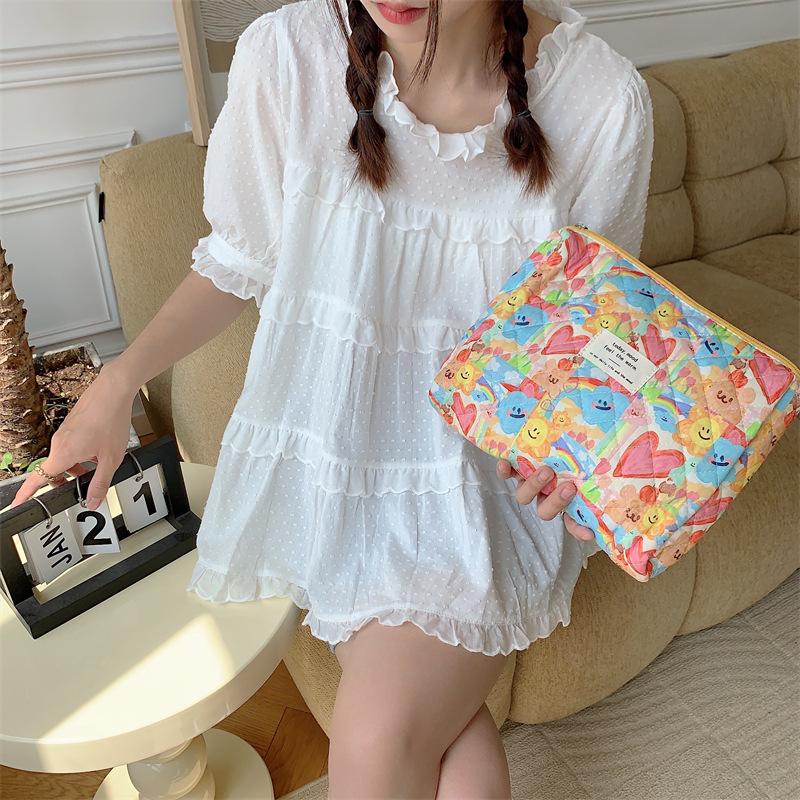 Bag Makeup Storage Fashion Casual Vintage Print Practical Delicate Style Girl