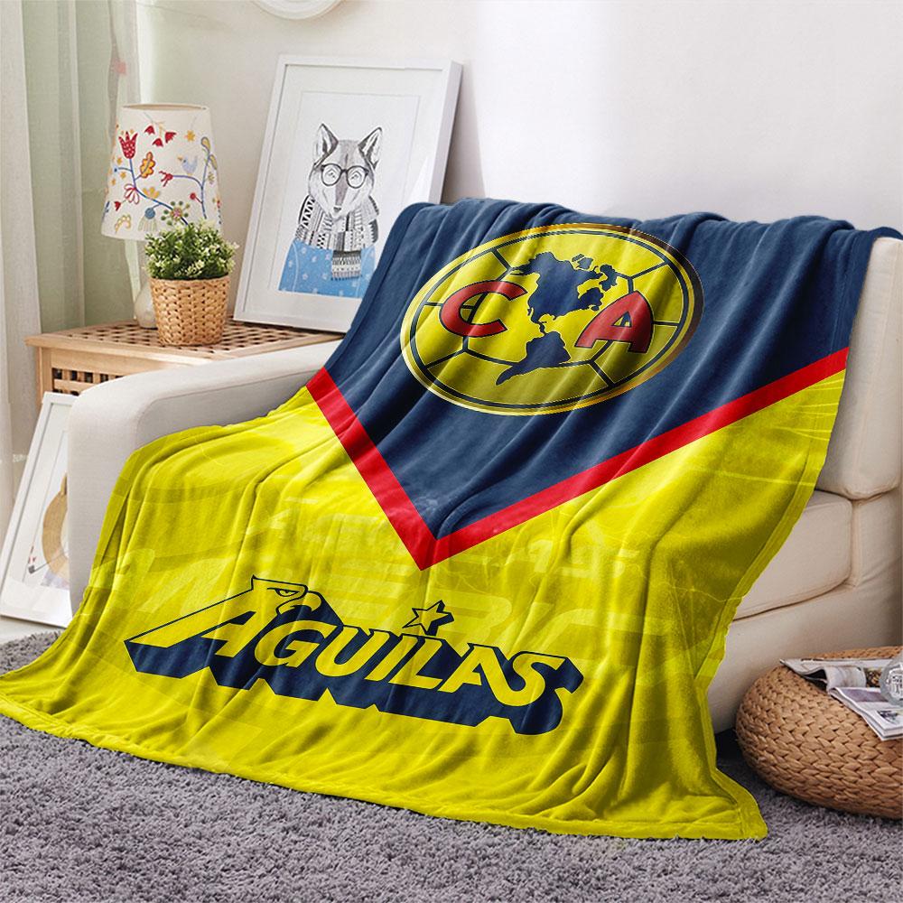 1PC Club America Patterned Flannel Blanket Suitable For All Seasons for Home Decor Warmth and Comfort Gifts Holiday Present