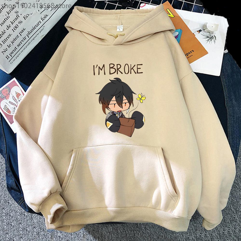 

Zhongli Genshin Impact Meme Hoodie Men Gothic Long Sleeve Sweatshirts Kawaii Clothes Sudadera Y2k Tops Crewneck Streetwear Women