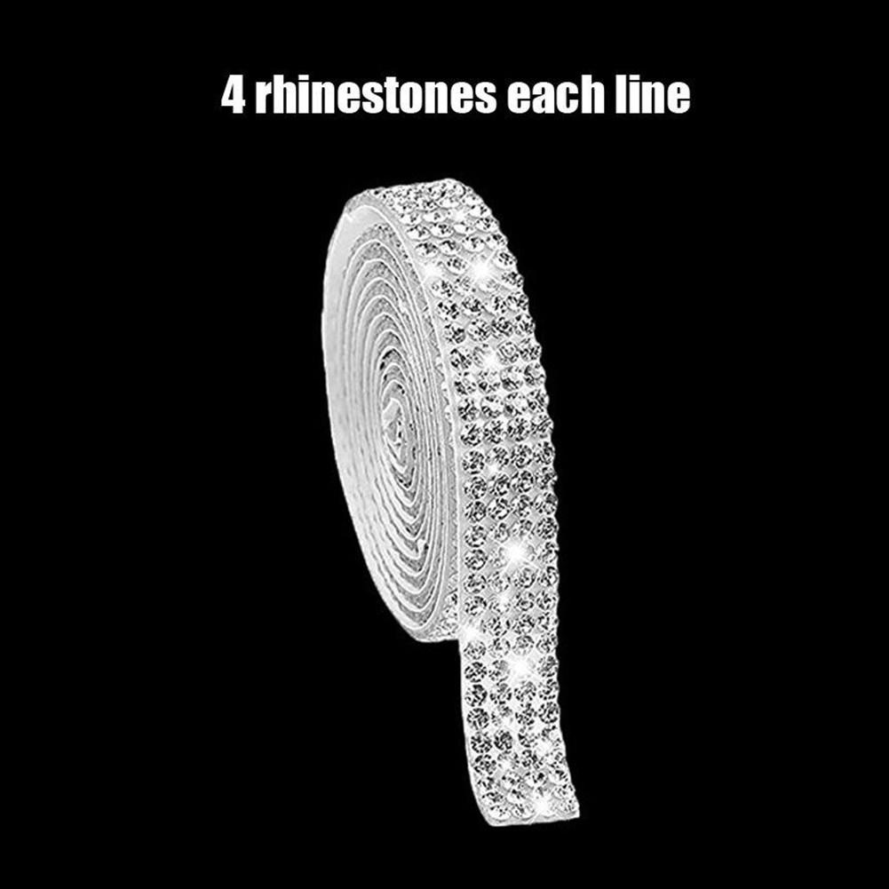 

Гламурная 90 см наклейка Bling Diamond для украшения автомобиля и одежды 0.9cm