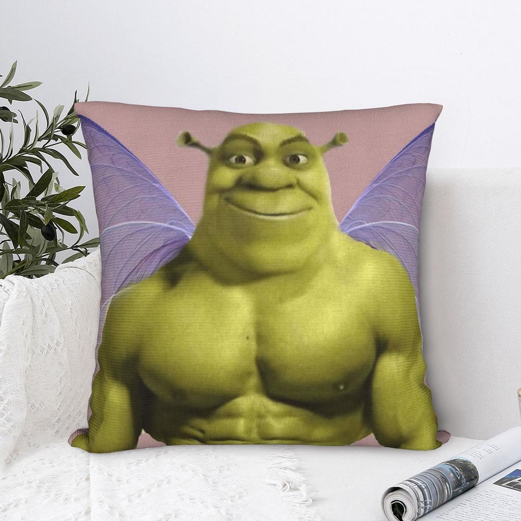 Polštářový potah Shrekův vtipný polštář Vlastní potah na polštář Novinka Povlak na polštář na pohovku ložnici domácí dekorace