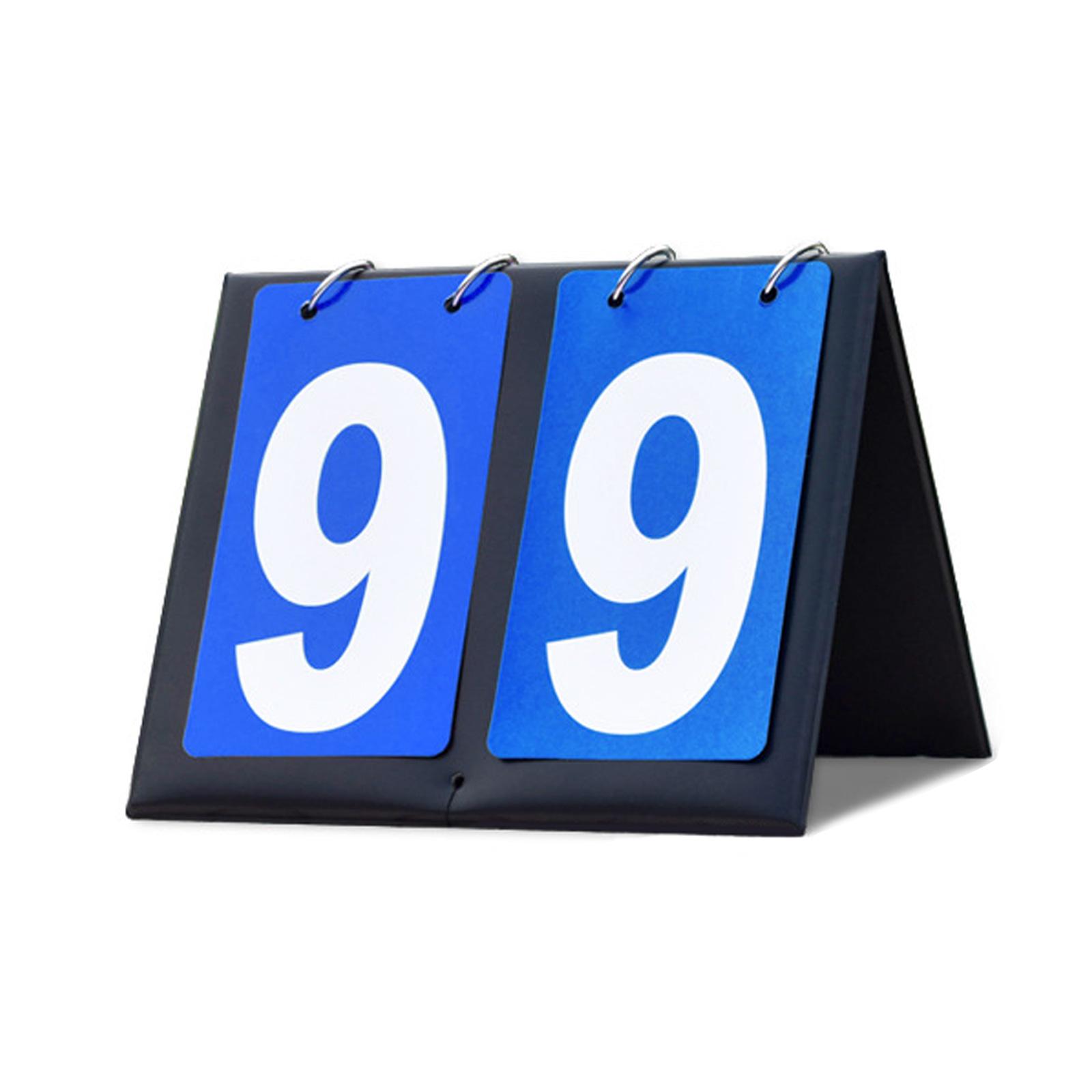 Настольное табло с перекидными цифрами для спортивных соревнований, мультиспортивное табло, табло с перекидными цифрами для ведения счета, простое в использовании C синий
