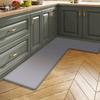 Simple Kitchen Floor Mat Flannel L-shaped Water-absorbing Pad Foot Pad Non-slip Long Carpet