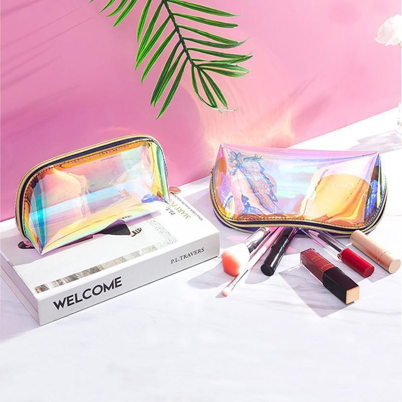 Korean Style Hyunya Cosmetic Bag Cute Waterproof Large Capacity Portable Girl Portable Cosmetic Bag Transparent Bag
