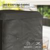 Heavy Duty Gas Pyramid Patio Heater Cover, Full Length Outdoor Heater Cover Protector, UPF 30+ Oxford Fabric with Zipper, Black