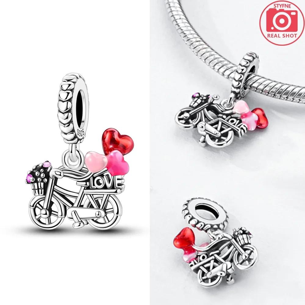 Red Cherry New Charms Bead Strawberry Love Heart Copper Charm Fit Original Bracelet Pendant Diy Jewelry For Women