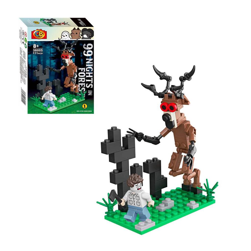 Non-Toxic New 99 Nights In The Forest Block Toy Animal Deer Owl Figure Assembly Model Building Block Toy Gift For Children Kids Blind Box