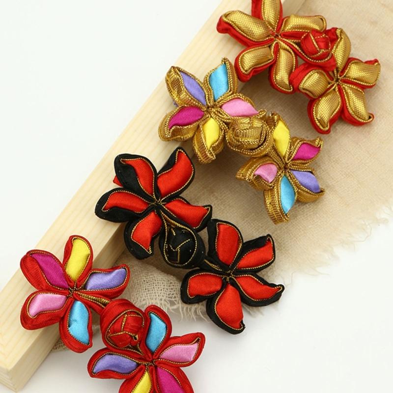 Chinese Knot Frog Buttons Cheongsam Buttons Flower Chinese Closures Buttons Sewing Fasteners for DIY Chinese Cloaks Coat