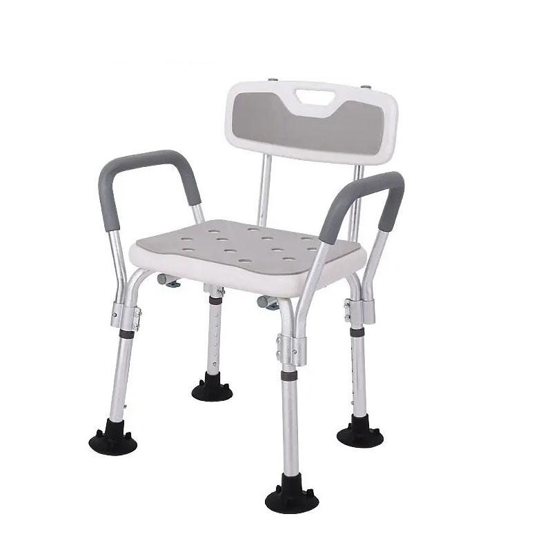 

Сиденье стула для душа с мягкими подлокотниками и спинкой, табурет для душа с присоской, стул для душа для внутренней душевой ванны, стул для ванны с регулируемой высотой Extra large rubber feet