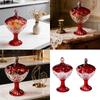 Candy Jar,Decorative Candy Dish Glass Crystal Candy Bowl with Lid Glass Nut Cookie Fruit Bowl Plate Jewelry Box Gift