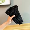 FallSeason and ColdSeason Style Warm Gloves Ladies Driving Plus Velvet Warm Touch Screen Non Slip ColdSeason Skiing Waterproof Cycling
