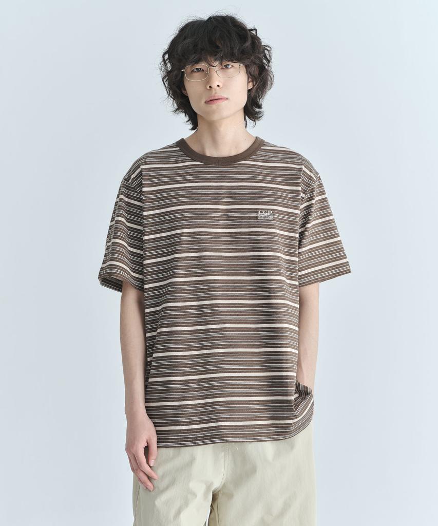 CGP Multi-Stripe Short Sleeve T-Shirt - Khaki