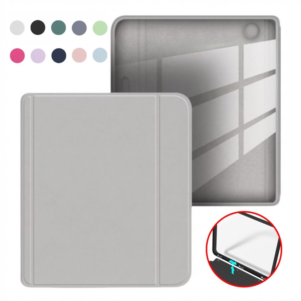 Funda Auto Wake/Sleep Diseño Dividido con Cierre a Presión Carcasa Protectora Funda Inteligente Transparente para KOBO Libra Color/2 7 pulgadas N428 N418