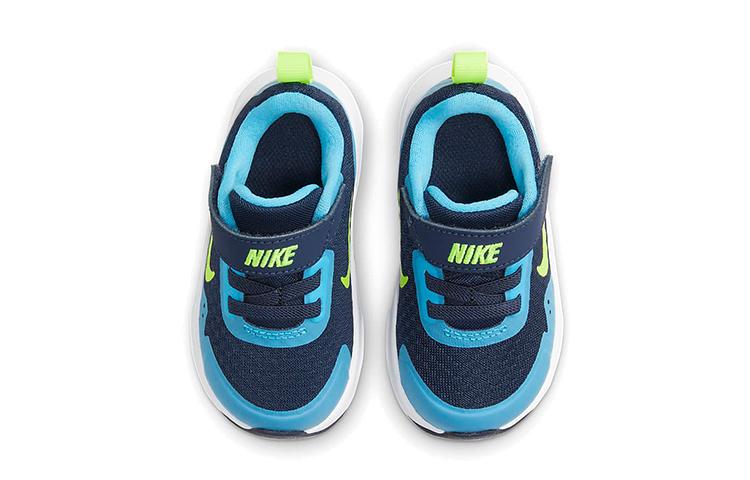 Nike Wearallday Slip Resistant Cushioning Abrasion Resistant Low top Toddler Shoes Blue Green Infant And Toddler CJ3818-400