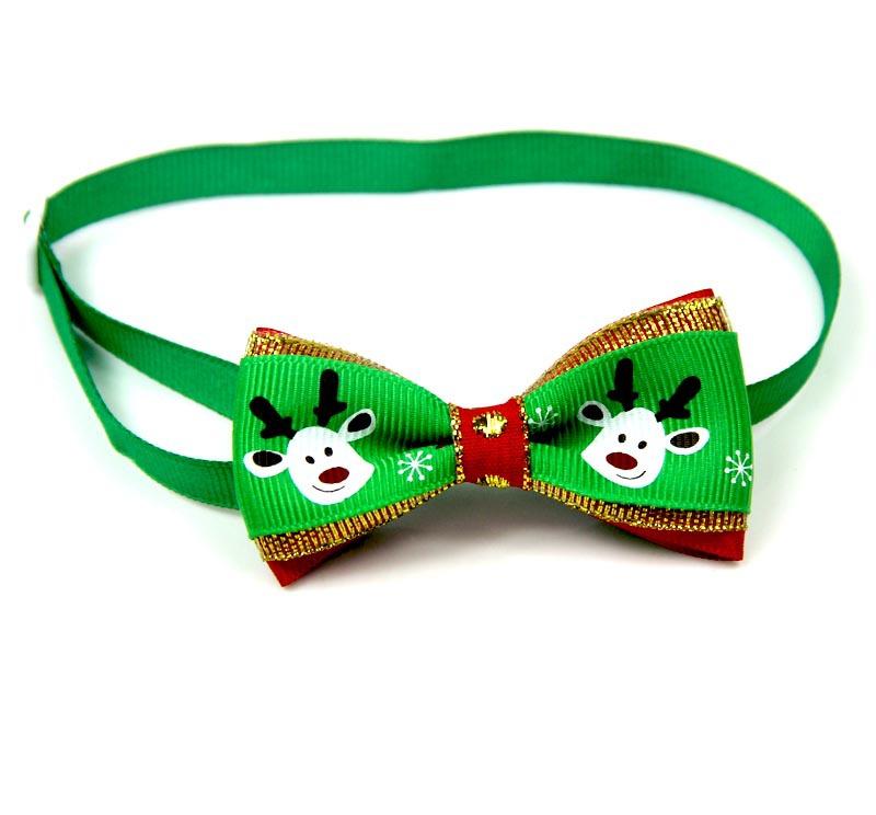 Christmas Small Dogs Collar Attachment Bow Ties Xmas Parties Puppies Cats Collar Charms Accessories Slides Bowties Assorted