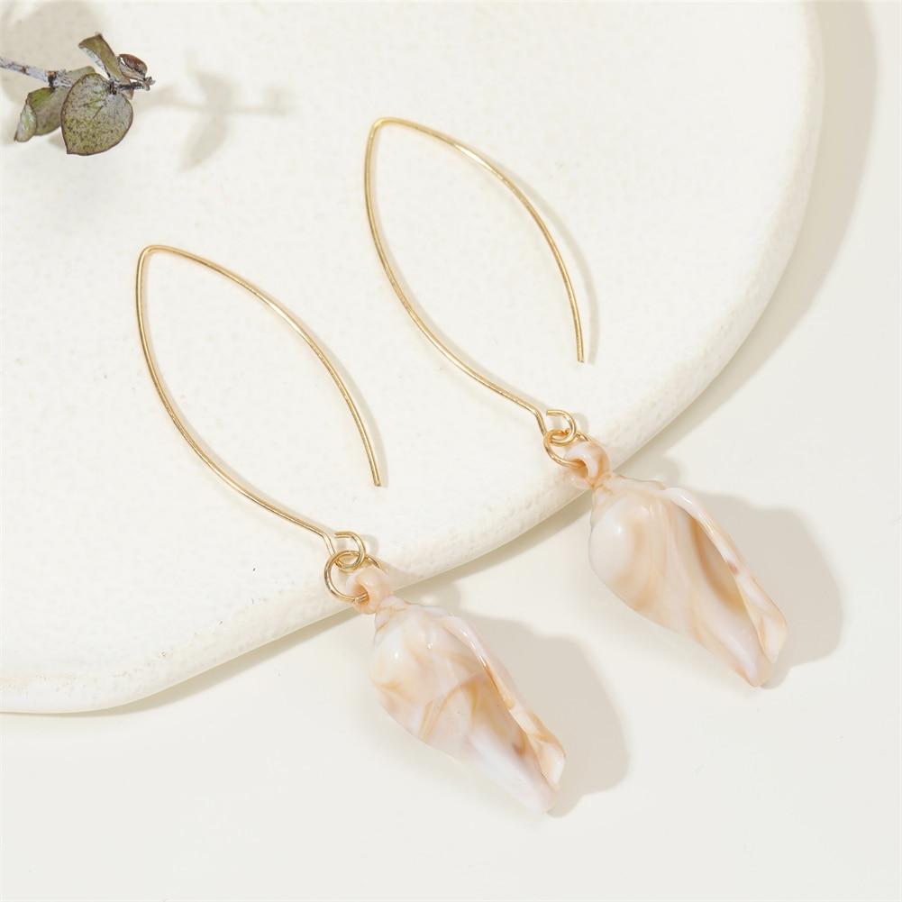 

Модные ювелирные украшения Shell Длинные серьги для женщин