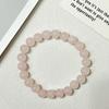 Pink Crystal Bracelet for Women 8mm Round Beads Beaded Bracelets 10mm Semi-Precious Gemstone Bangle Jewelry Gifts