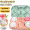 Food-Grade Silicone Ice Cube Mold with Funnel