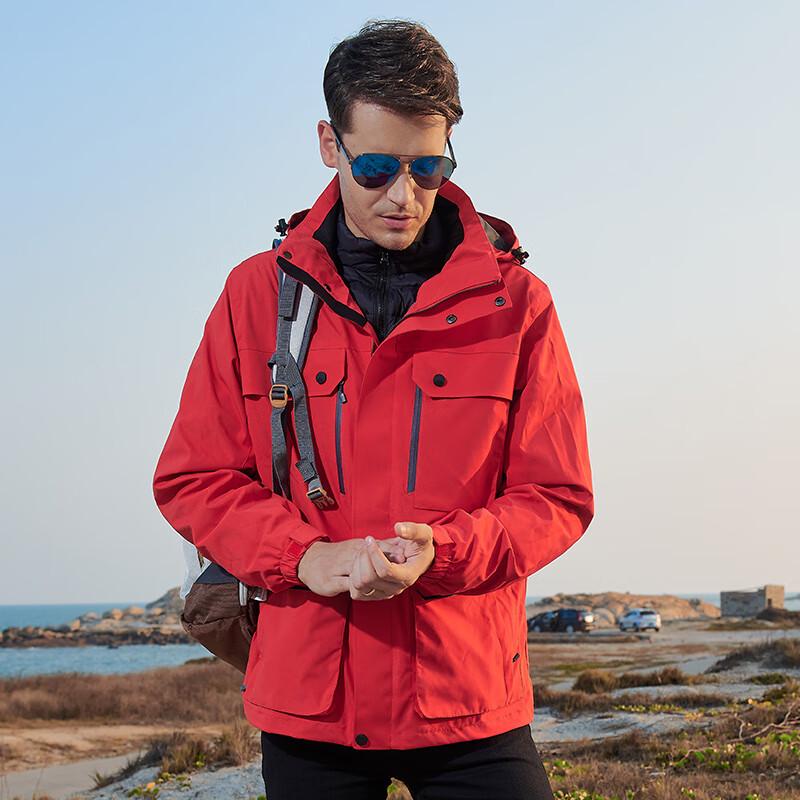 Warrior Men s 3-in-1 Down Windproof Waterproof Hiking Jacket 2XL
