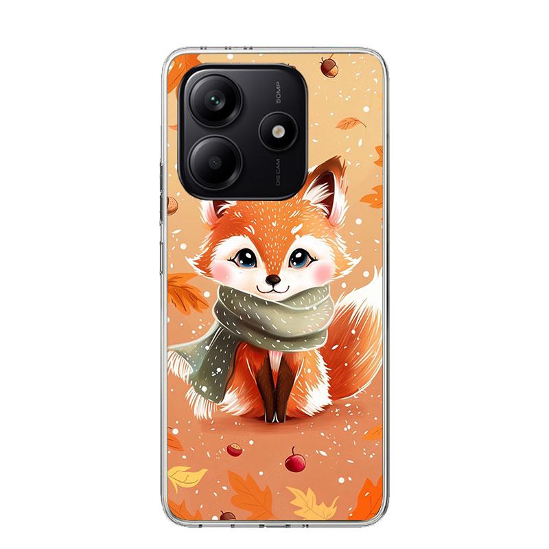 Tier Fuchs Handyhülle Für Xiaomi Redmi Note 15 14 13 12S 12 Pro Plus 11S 11E 11 11T 10S 10 Kunst Weiches Muster Cover Redmi Note 14