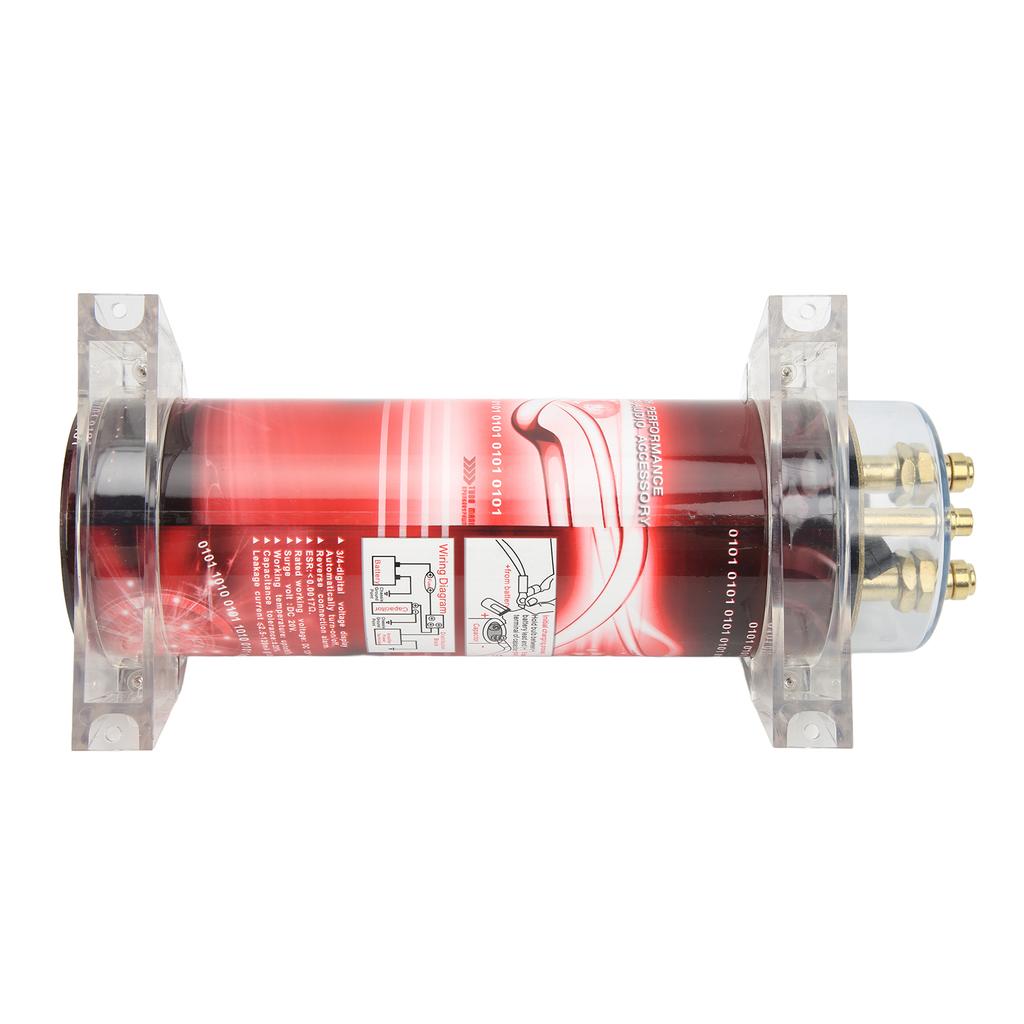 2 Farad Car Capacitor Digital Audio System Power Capacitor with Voltage Display Audible Warning