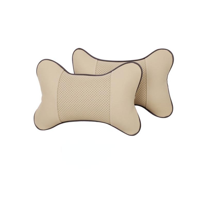 

1 шт. автомобильные подушки для шеи из искусственной кожи, защита для головы, черный/красный, универсальный подголовник, подушка для спинки, подходит для всех бежевый