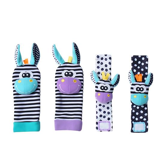 

Baby Rattles Socks Wrist Toys High Contrast Baby Toys Black And White Baby Toys Brain Development Infant Toys Shower Gifts for Newborn Boys Girls C