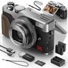 Câmera Digital NBD 5K 64MP com Estabilização de Imagem Autofoco 18x Tela Flip Flash LED Função Webcam Inclui Cartão TF de 64GB Zoom de 2 Cubos, & 3"