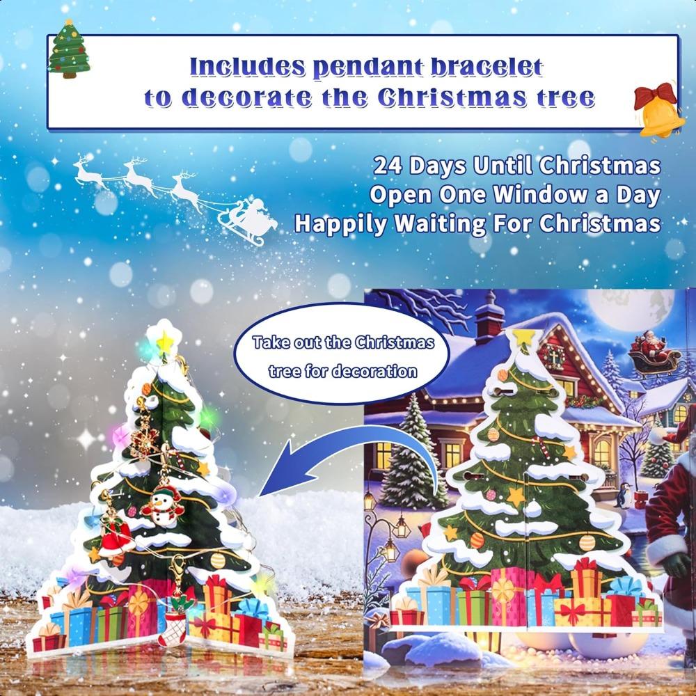 Children's Christmas Bracelet DIY Crystal Beaded Bracelet Diamond Light Luxury Bracelet