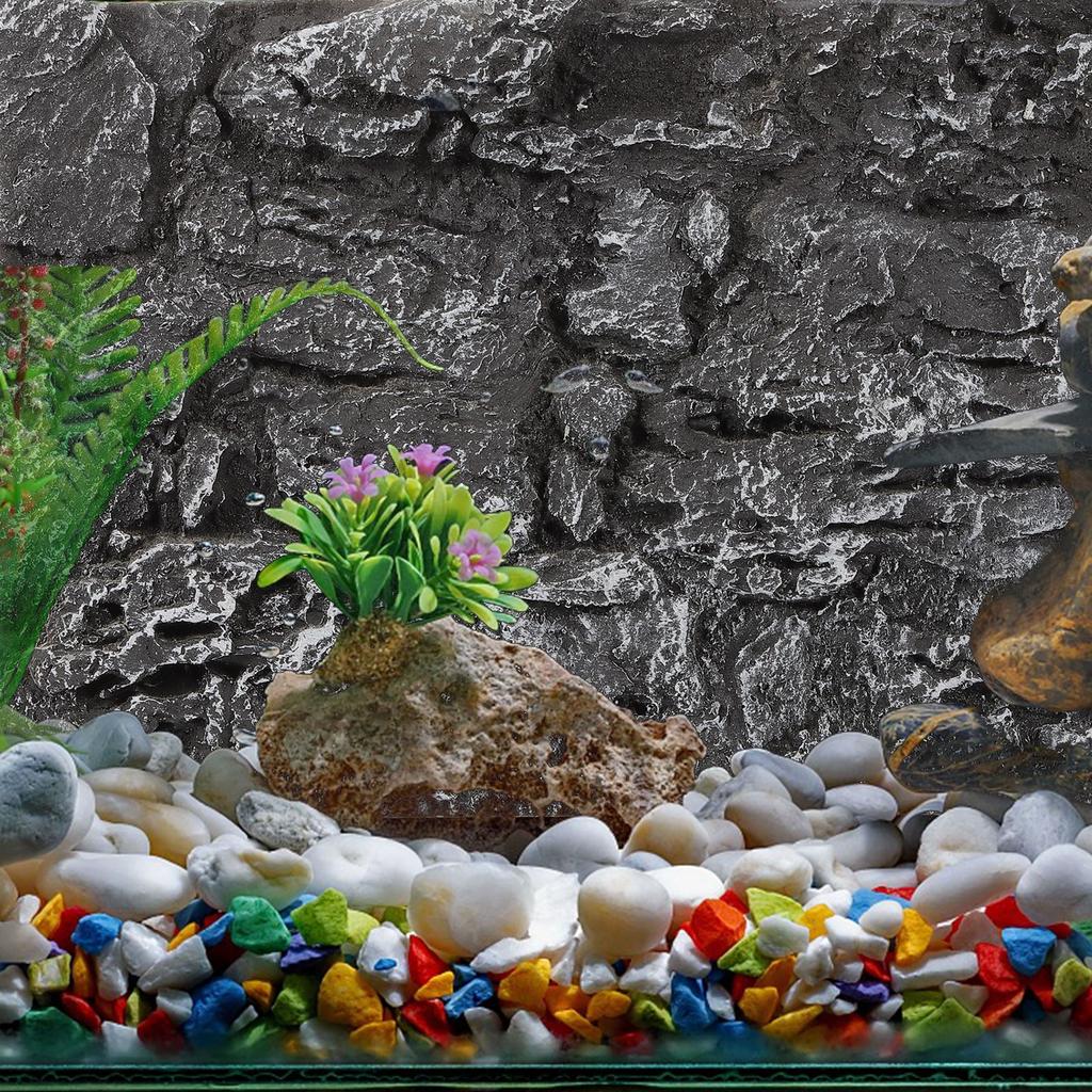 Reptile Tank 3D Rock Background Tank Reality Rock Board Aquarium Reptile Tank Decorate Rock Backdrop Pu Wallpaper Fish Tank Deco