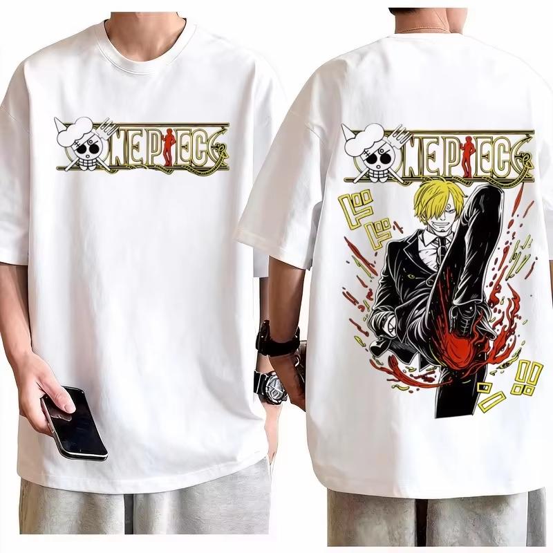 2026 One Piece Sanji Graphic Unisex Summer New Arrival Hip‑Hop Streetwear Y2K Oversized Casual Family Matching Top Women And Men T-shirt