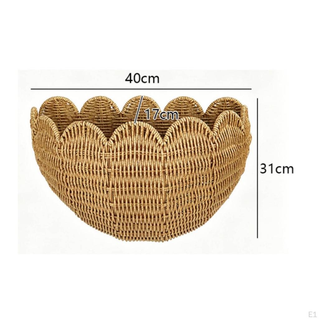 Woven Basket with Rim Boho Wall Versatile for Nursery