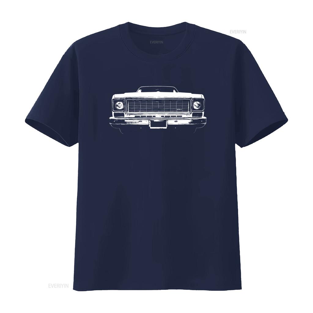 Squarebody Truck T Shirt for Men 70s C10 K10 Front End Design Perfect Husband Boyfriend Car Enthusiasts vintage Washed
