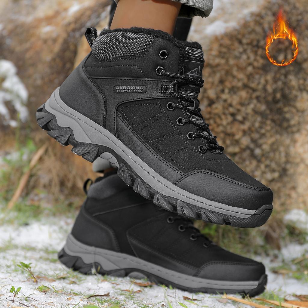 TUINANLE Men Women Hiking Boots Winter Warm Fleece Waterproof Outdoor Trekking Climbing Athletic Sport