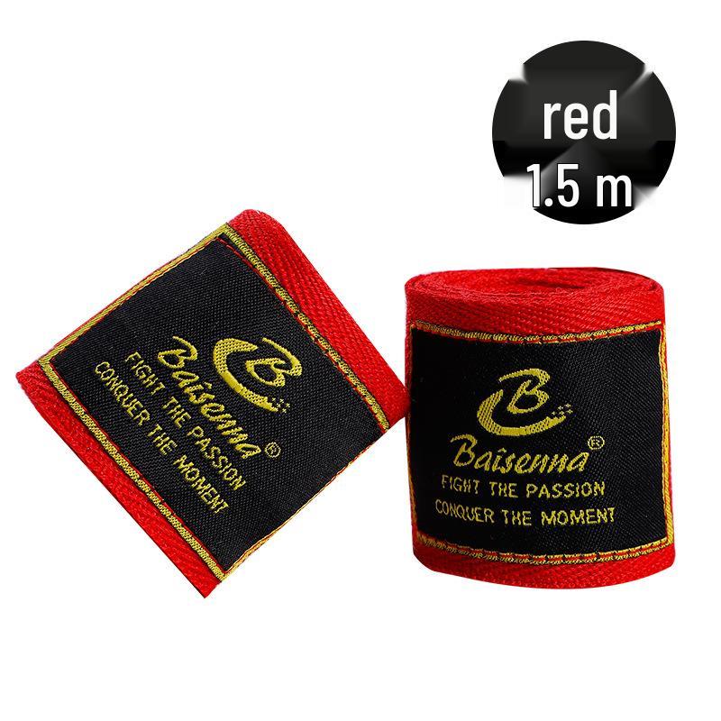 White Micro-Elastic Muay Thai Hand Wraps - 5m & 3m Black Cotton Fist Bandage for Boxing & Sanda