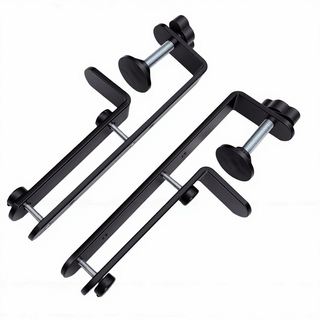 2PCS Desk Clamp Pegboard Fixing Bracket Adjustable Thickened Pegboard Mounting Bracket for Office Garage Kitchen Home