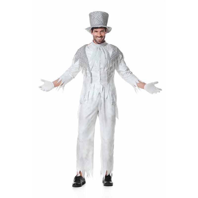 Couple Halloween Ghost Groom Groom Zombie Bloody Vampire Demon Costume Bar Party Dress