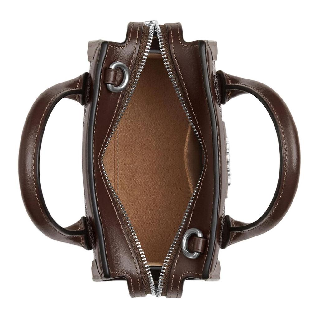 Coach Andrea 15 Brand Logo Zipper Closure Exquisite Calfskin Shoulder Crossbody Tote Bag Mini Women handbags Oak Maple CU986-SVS8S