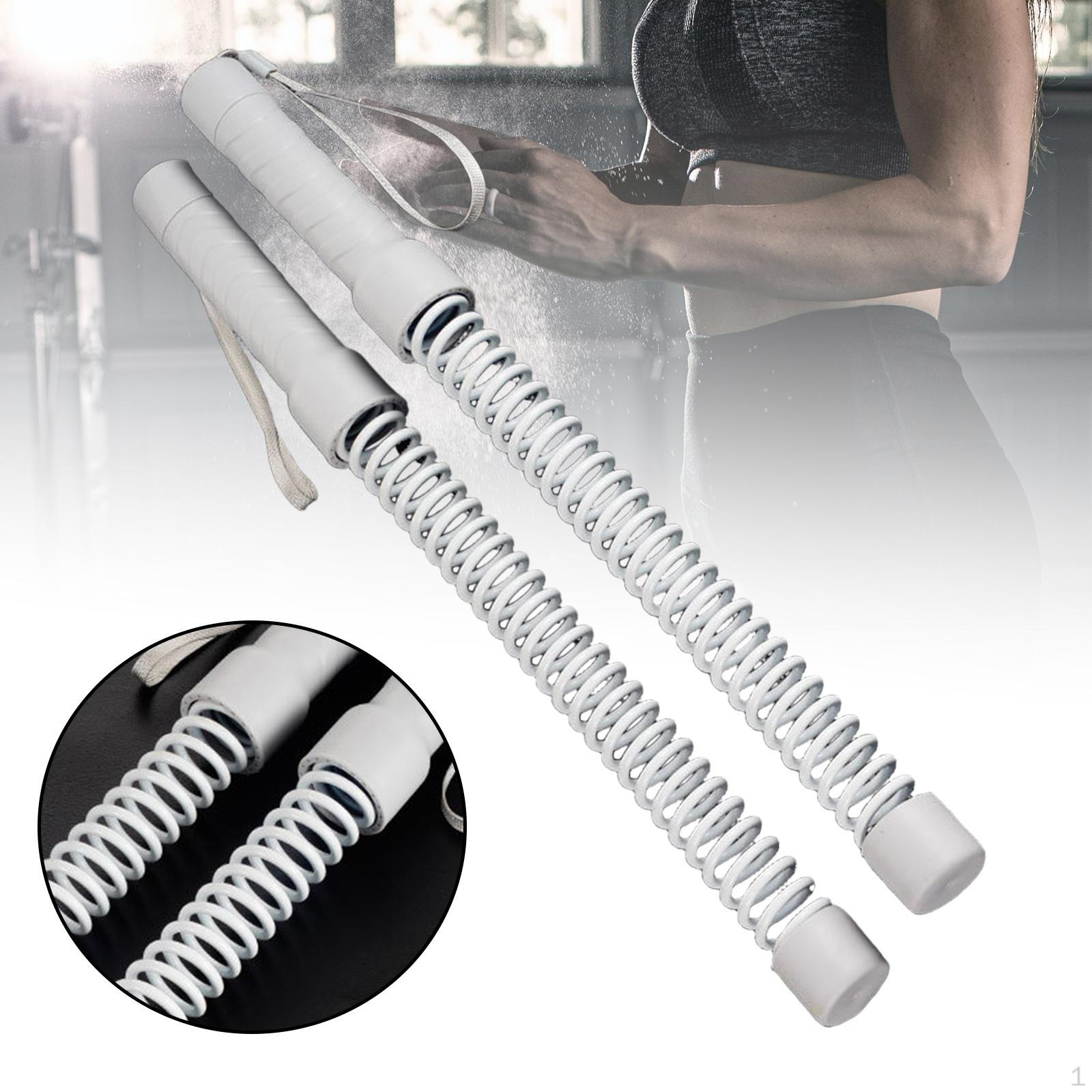 

2 штуки Фитнес Бесскакалочные Боевые канаты Тренировочные палки для дома, улицы, спортзала серый