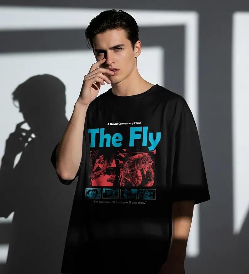 The Fly 1986 Body Horror T-Shirt, Jeff Goldblum Cult Classic Movie Tee 2XL