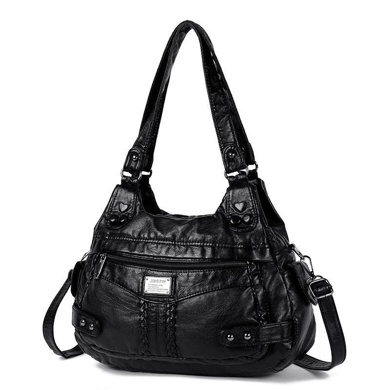 Tragetasche Damen Schultertasche Umhängetasche Vintage Große Kapazität Handtasche