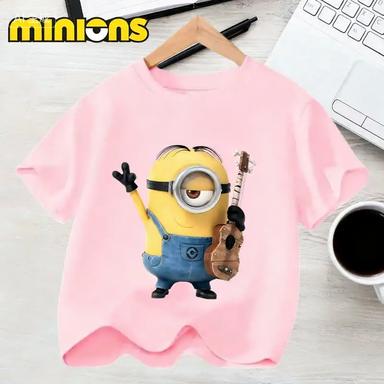 The BabySnatcher Minions Printed 100 Cotton Tshirt for Children  Summer Boys and Girls Casual ShortSleeved Top